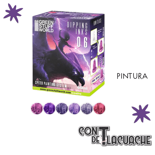 Set de Pintura / Paint Set - Dipping collection 06 (PURPLE/VIOLET) | Green Stuff World - Con T de Tlacuache - Green Stuff World