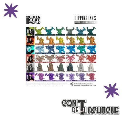 Set de Pintura / Paint Set - Dipping collection 06 (PURPLE/VIOLET) | Green Stuff World - Con T de Tlacuache - Green Stuff World