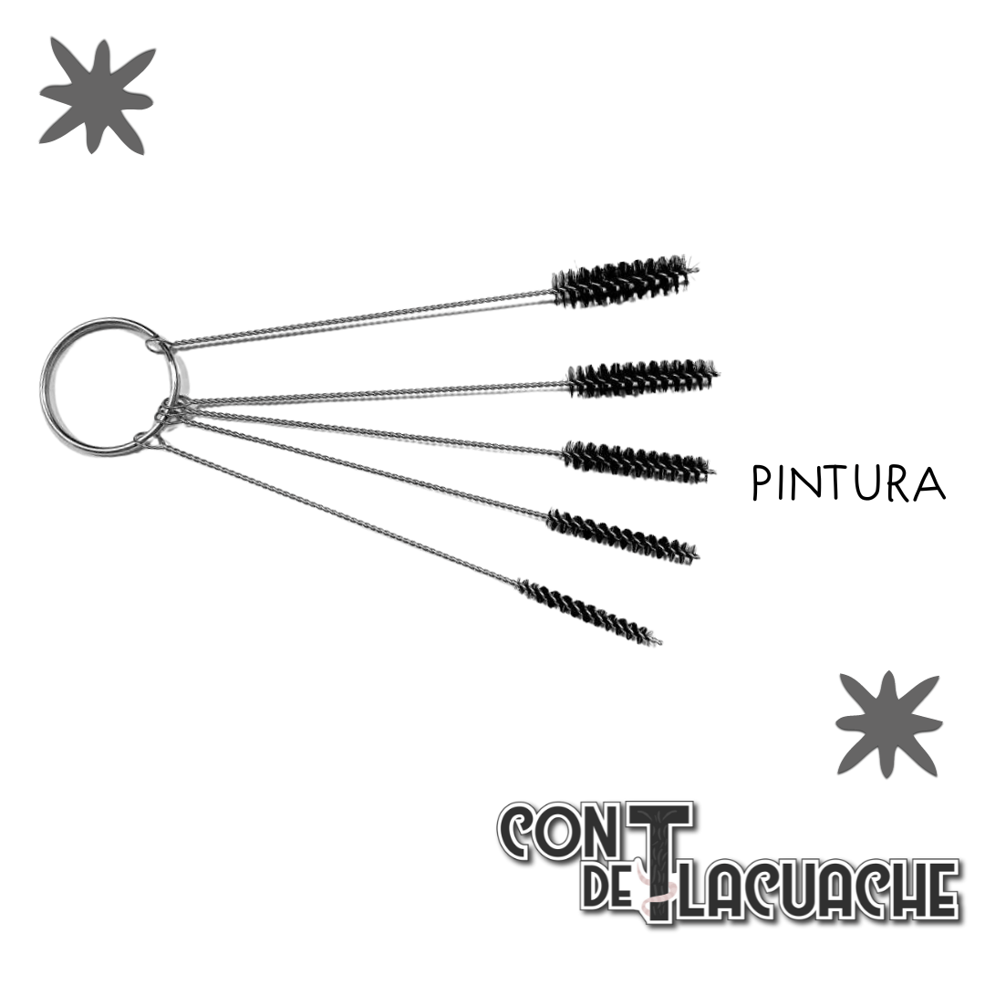 Set Limpieza Aerografo Escobillas - Aibrush Cleaning Brushes | Green Stuff World - Con T de Tlacuache - Green Stuff World