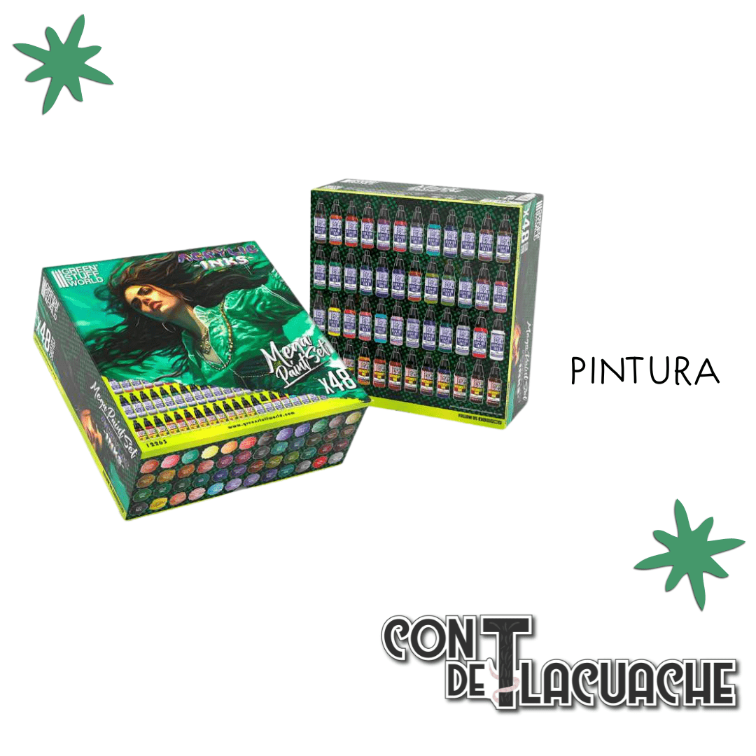 SET PINTURA / Paint Set ACRYLIC DIPPING INKS (Box x48) | Green Stuff World - Con T de Tlacuache - Green Stuff World