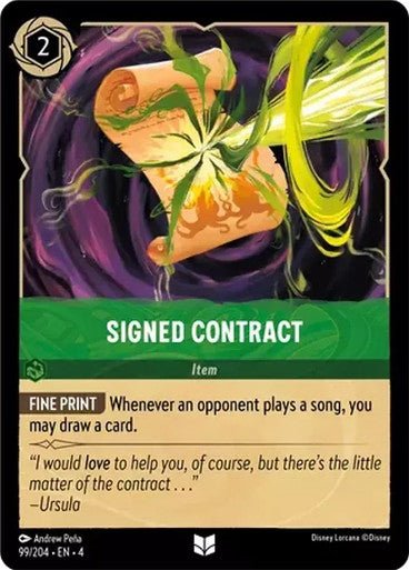 Signed Contract ( Non - foil ) | Ravesburger - Con T de Tlacuache - Ravensburger