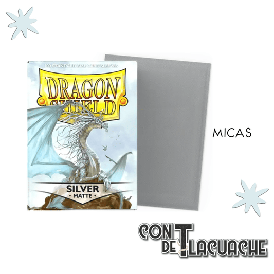 Silver Matte Standard 100pz | Dragon Shield - Con T de Tlacuache - Dragonshield