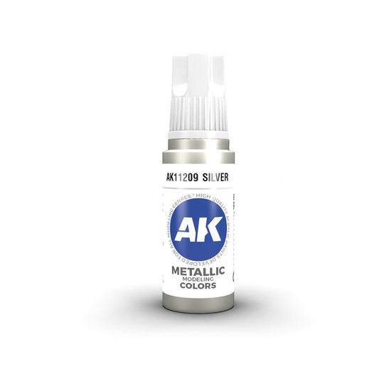 Silver Metallic 17Ml | Ak Interactive - Con T de Tlacuache - AK Interactive