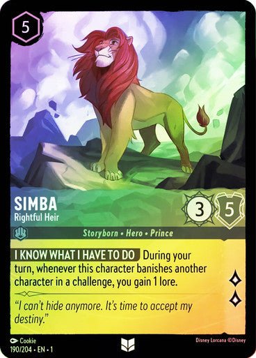 Simba - Rightful Heir ( Cold Foil ) - Con T de Tlacuache - Ravensburger
