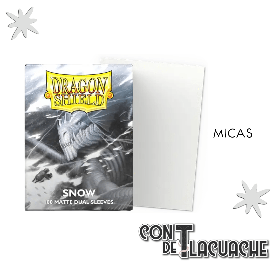 Snow Dual Matte Standard 100pz | Dragon Shield - Con T de Tlacuache - Dragonshield