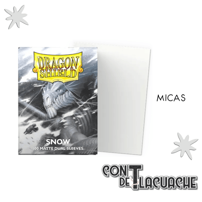 Snow Dual Matte Standard 100pz | Dragon Shield - Con T de Tlacuache - Dragonshield