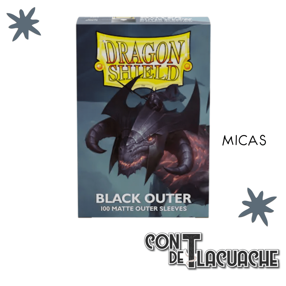 Standard - Matte Black (100) | Dragon Shield Sleeves - Con T de Tlacuache - Dragonshield
