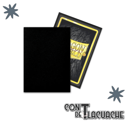 Standard - Matte Black (100) | Dragon Shield Sleeves - Con T de Tlacuache - Dragonshield