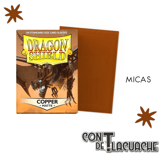 Standard - Matte Copper (100) | Dragon Shield Sleeves - Con T de Tlacuache - Dragonshield