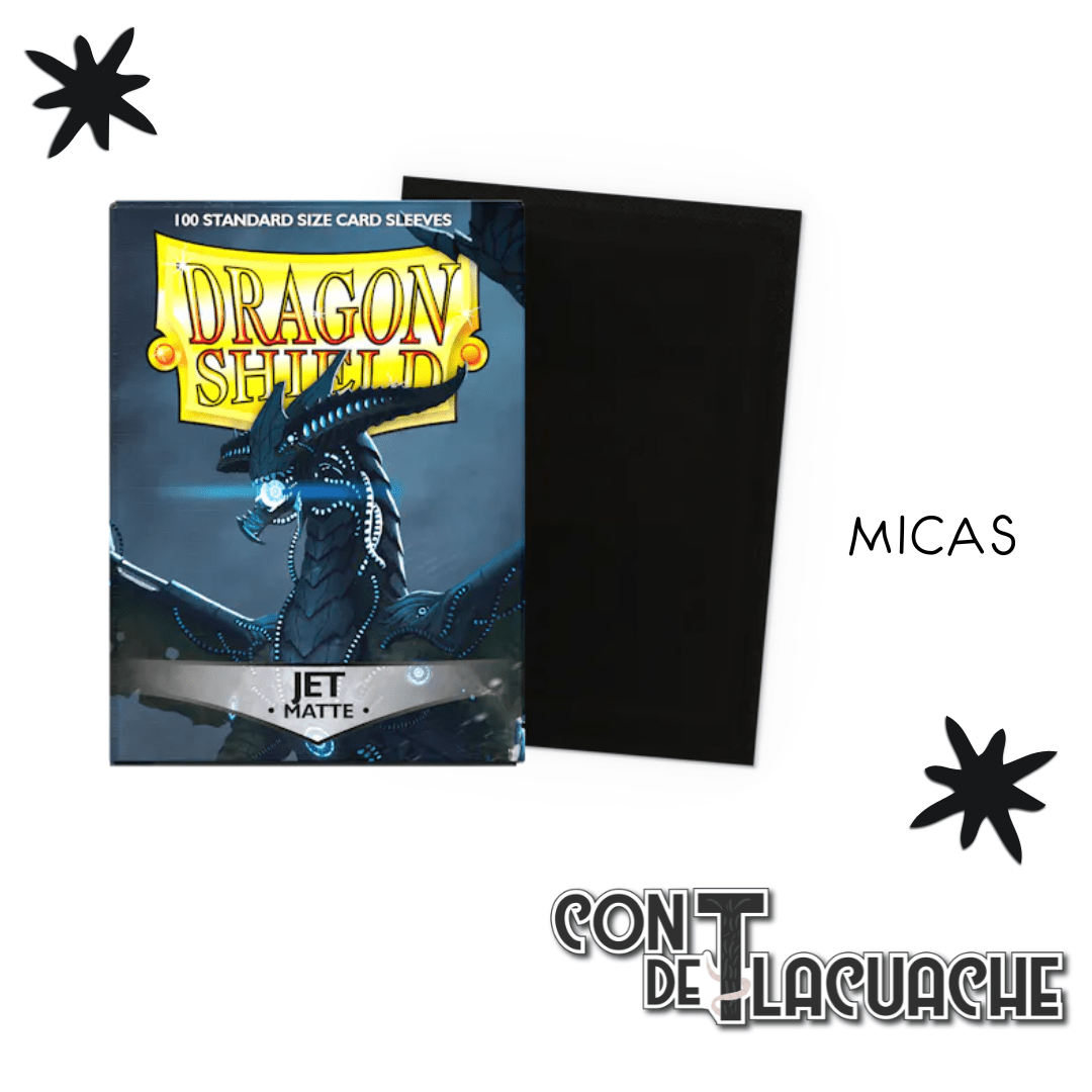 Standard - Matte Jet (100) | Dragon Shield Sleeves - Con T de Tlacuache - Dragonshield