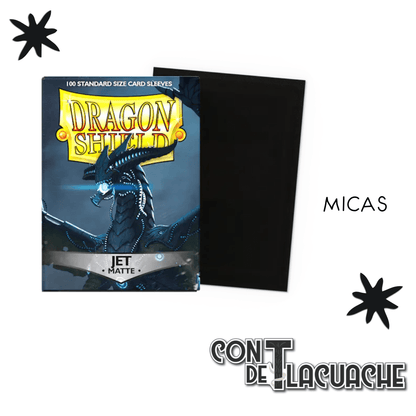 Standard - Matte Jet (100) | Dragon Shield Sleeves - Con T de Tlacuache - Dragonshield