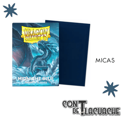 Standard - Matte Midnight Blue (100) | Dragon Shield Sleeves - Con T de Tlacuache - Dragonshield