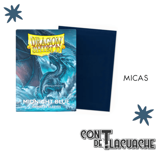 Standard - Matte Midnight Blue (100) | Dragon Shield Sleeves - Con T de Tlacuache - Dragonshield