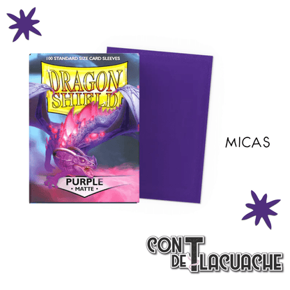 Standard - Matte Purple (100) | Dragon Shield Sleeves - Con T de Tlacuache - Dragonshield