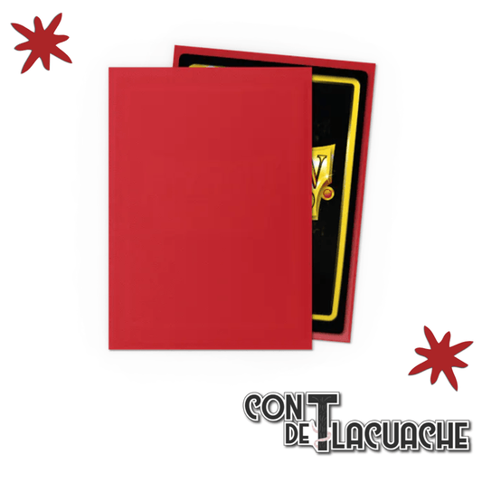 Standard - Matte Ruby (100) | Dragon Shield Sleeves - Con T de Tlacuache - Dragonshield