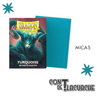 Standard - Matte Turqouise 'Atebeck' (100) | Dragon Shield Sleeves - Con T de Tlacuache - Dragonshield
