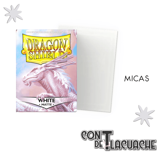 Standard - Matte White (100) | Dragon Shield Sleeves - Con T de Tlacuache - Dragonshield