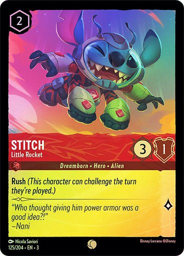 Stitch - Little Rocket (Cold Foil) - Con T de Tlacuache - Ravensburger
