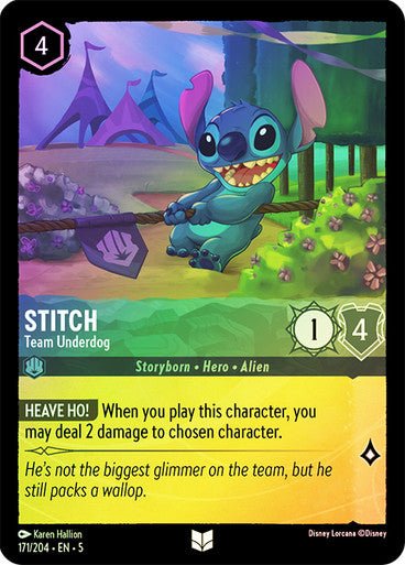 Stitch - Team Underdog (Cold Foil ) - Con T de Tlacuache - Ravensburger