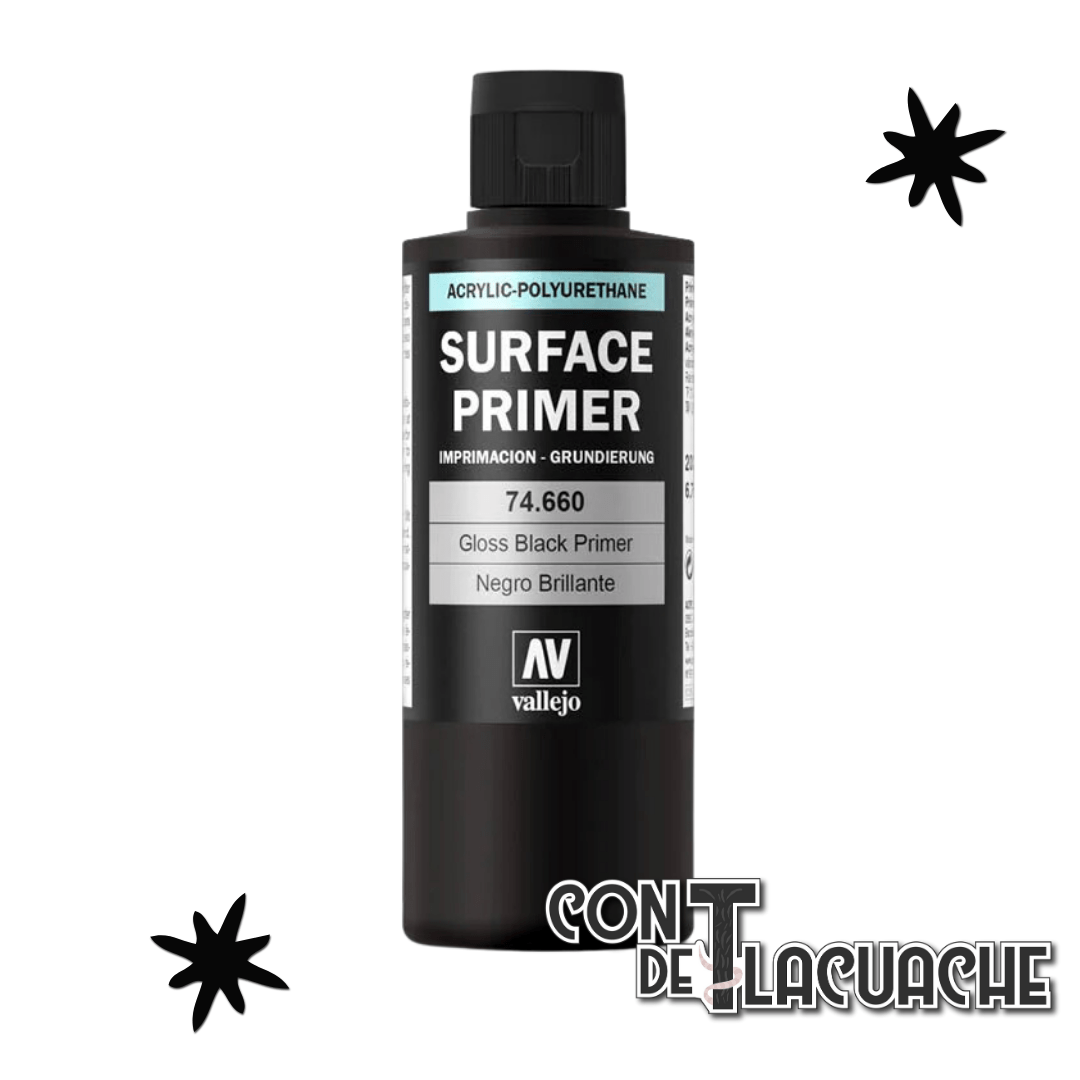 Surface Primer Black (200ml) | Vallejo - Con T de Tlacuache - Vallejo
