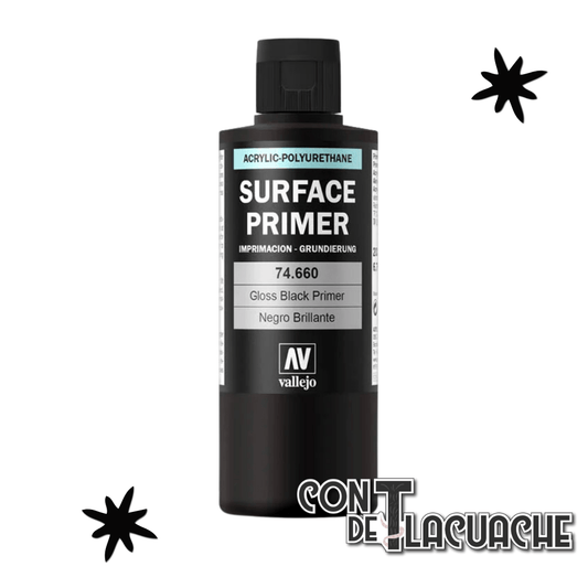 Surface Primer Black (200ml) | Vallejo - Con T de Tlacuache - Vallejo