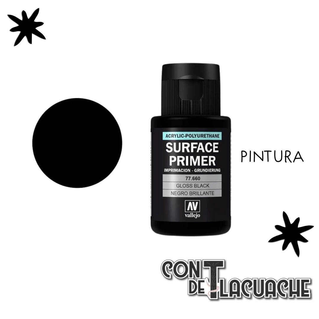 Surface Primer Black (32ml) | Vallejo - Con T de Tlacuache - Vallejo