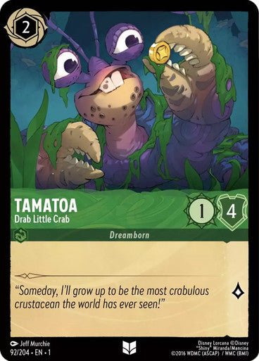 Tamatoa - Drab Little Crab ( Non - foil ) - Con T de Tlacuache - Ravensburger