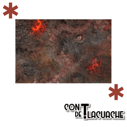 TC Battle Mat Hellscape 44"x60" - Con T de Tlacuache - Mantic Games