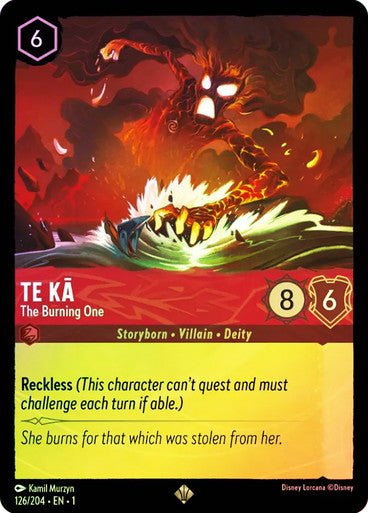 Te Ka - The Burning One ( Cold Foil ) - Con T de Tlacuache - Ravensburger