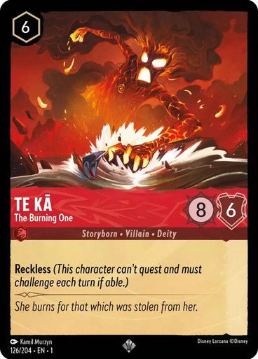 Te Ka - The Burning One ( Non - foil ) - Con T de Tlacuache - Ravensburger