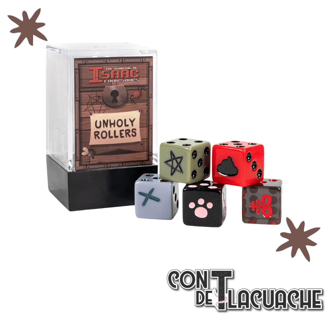 The Binding of Isaac Four Souls - Holy Rollers Dice Set | Maestro Media - Con T de Tlacuache - Con T de Tlacuache