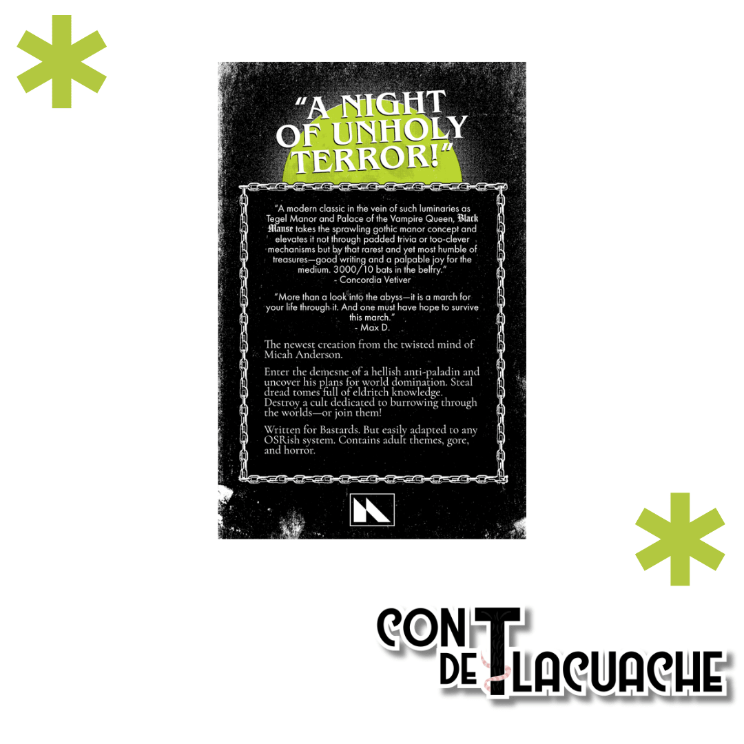 The Black Manse Book | Micah Anderson's - Con T de Tlacuache - Micah Anderson's