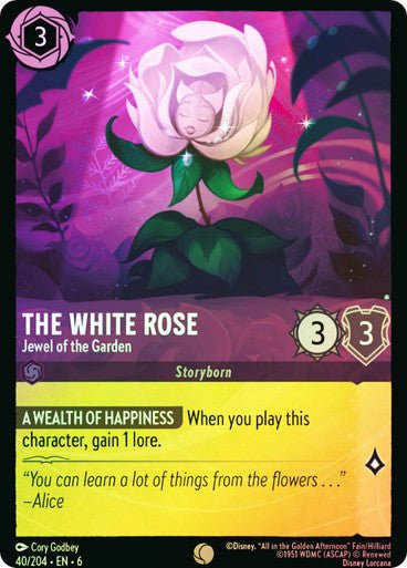 The White Rose - Jewel of the Garden ( Cold Foil ) - Con T de Tlacuache - Ravensburger