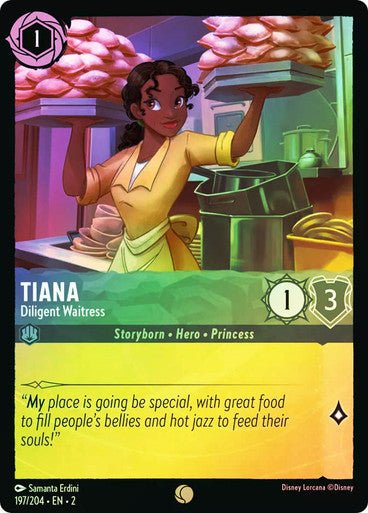 Tiana - Diligent Waitress (Cold Foil) - Con T de Tlacuache - Ravensburger