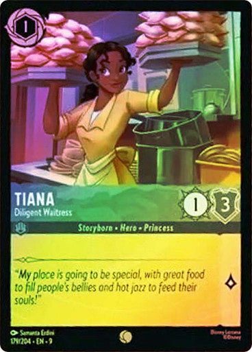 Tiana - Diligent Waitress (Cold Foil) - Con T de Tlacuache - Ravensburger