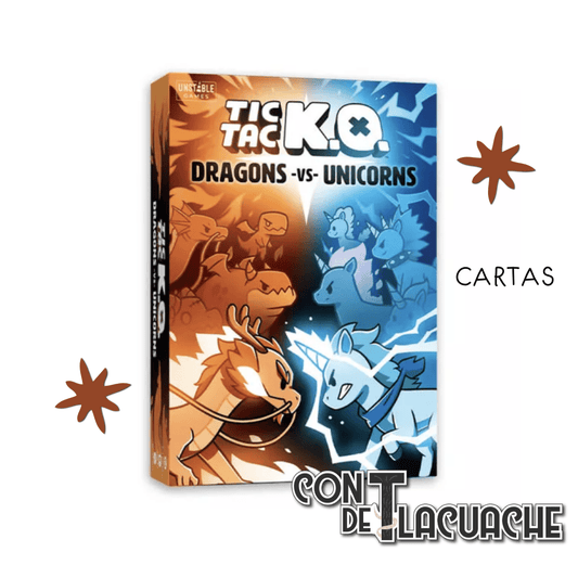 Tic Tac KO - Dragons VS Unicorns | Tee Turtle - Con T de Tlacuache - Tee Turtle