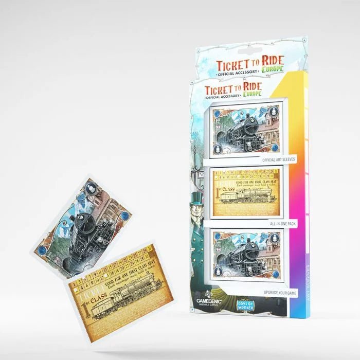 Ticket to Ride Europe Art Sleeves | Gamegenic - Con T de Tlacuache - Gamegenic