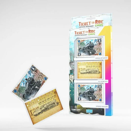Ticket to Ride Europe Art Sleeves | Gamegenic - Con T de Tlacuache - Gamegenic