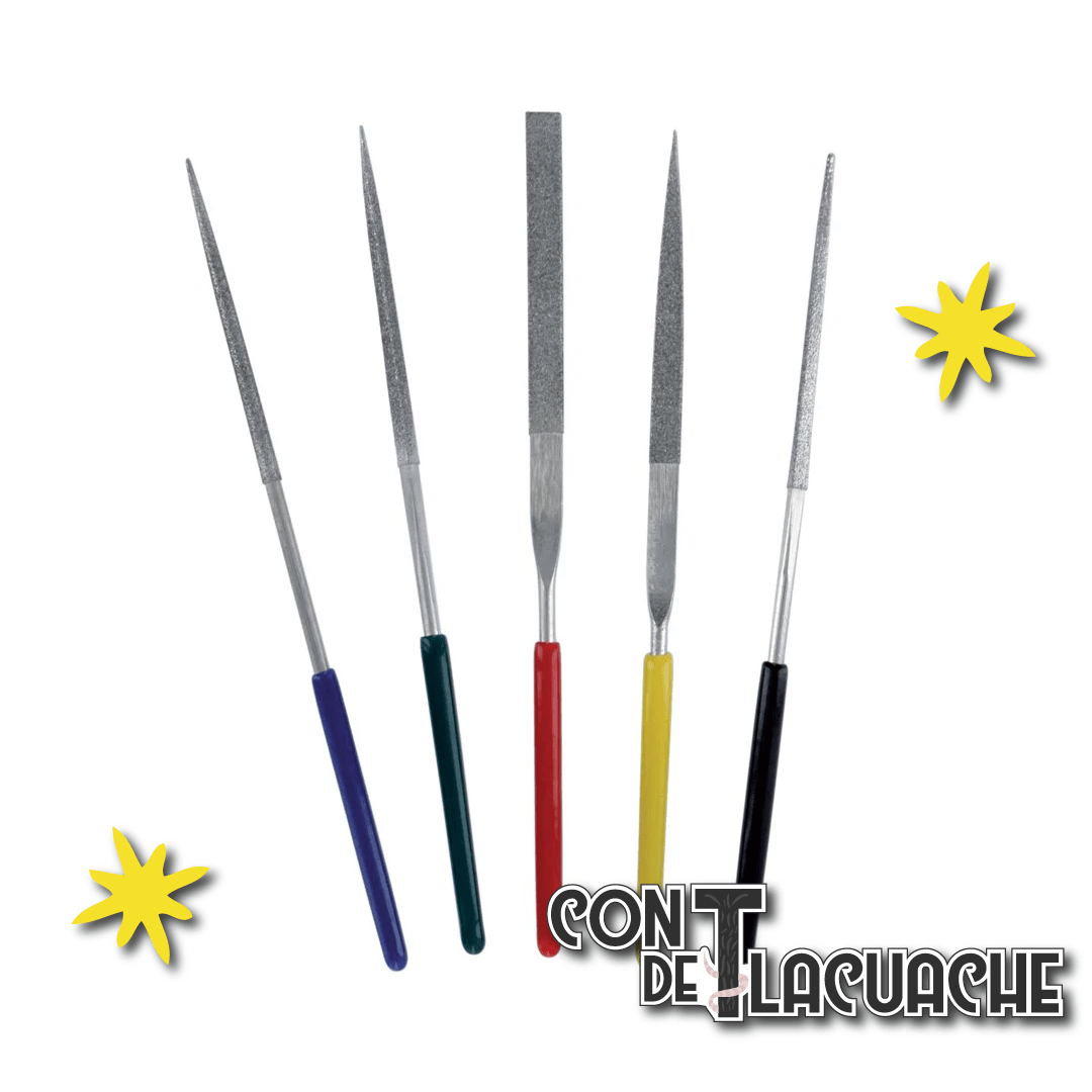Tool Diamond Needle File (100mmSet)(5) | Vallejo - Con T de Tlacuache - Acrylicos Vallejo