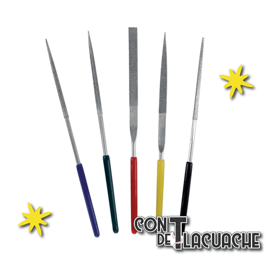 Tool Diamond Needle File (100mmSet)(5) | Vallejo - Con T de Tlacuache - Acrylicos Vallejo