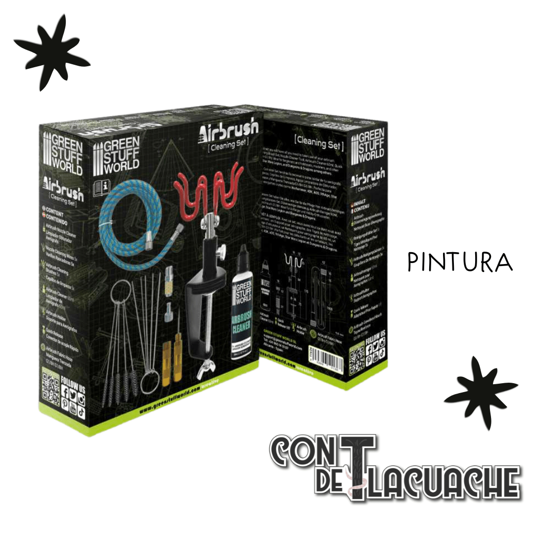 Tools Set - Airbrush Cleaning Set - Set Limpieza Aerografia | Green Stuff World - Con T de Tlacuache - Green Stuff World