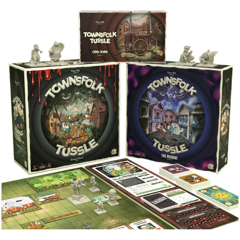 Townsfolk Tussle 2nd Edition Board Game + 2 Expansiones - Con T de Tlacuache - Con T de Tlacuache