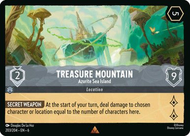 Treasure Mountain - Azurite Sea Island ( Non - foil ) - Con T de Tlacuache - Ravensburger