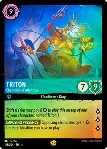 Triton - Champion of Atlantica ( Cold Foil ) | Ravesburger - Con T de Tlacuache - Ravensburger