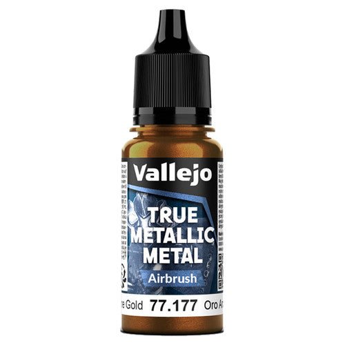 True Metallic Metal Airbrush Arcane Gold (18ml) | Vallejo - Con T de Tlacuache - Vallejo