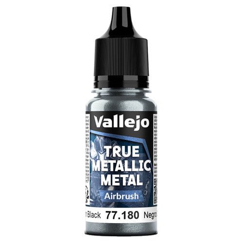 True Metallic Metal Airbrush Obsidian Black (18ml) | Vallejo - Con T de Tlacuache - Vallejo