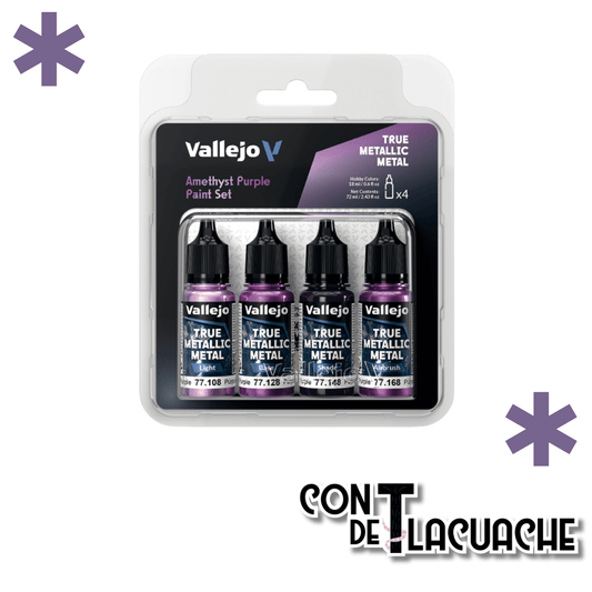 True Metallic Metal Amethyst Purple Color Set (4) | Vallejo - Con T de Tlacuache - Vallejo