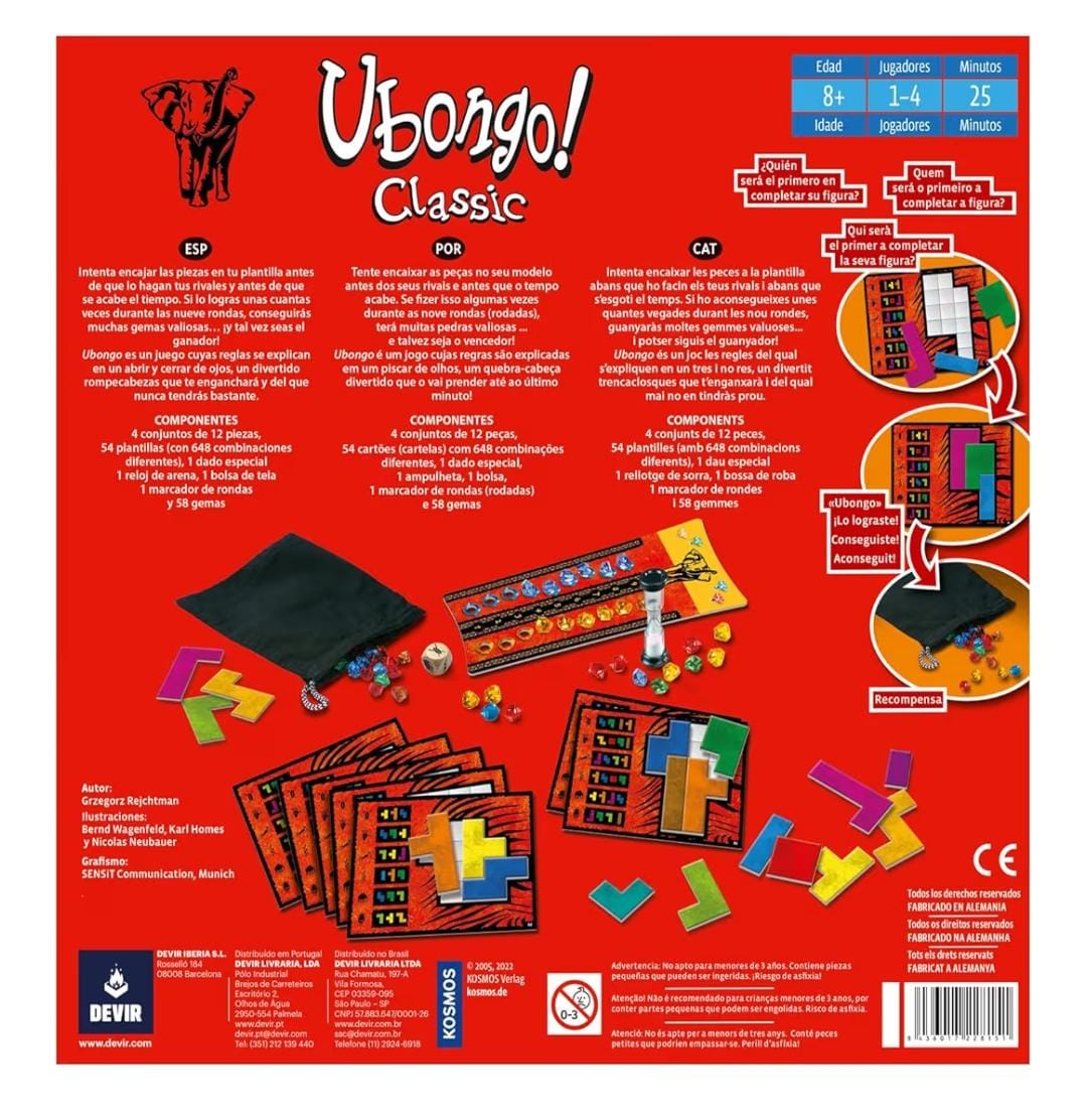Ubongo Classic | Devir - Con T de Tlacuache - Devir