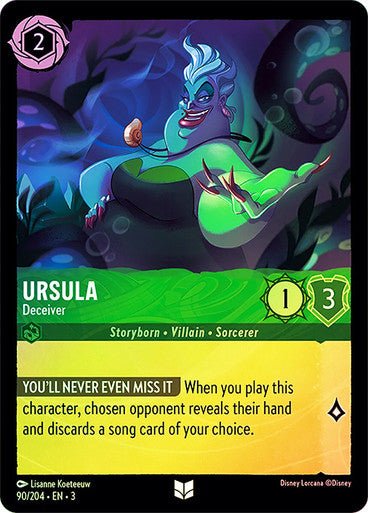 Ursula - Deceiver (Cold Foil) - Con T de Tlacuache - Ravensburger