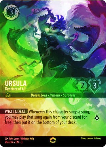 Ursula - Deceiver of All (Inkwash Foil) - Con T de Tlacuache - Ravensburger